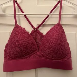 PINK lightly lined bralette